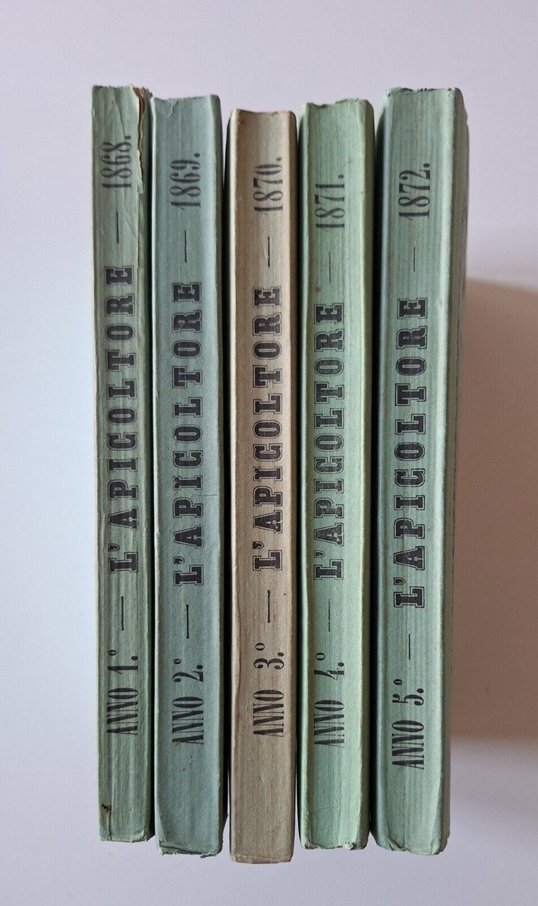 L'APICOLTORE GIORNALE DELL'ASSOCIAZIONE ... MILANO ANNATE 1868-69-70-71-72