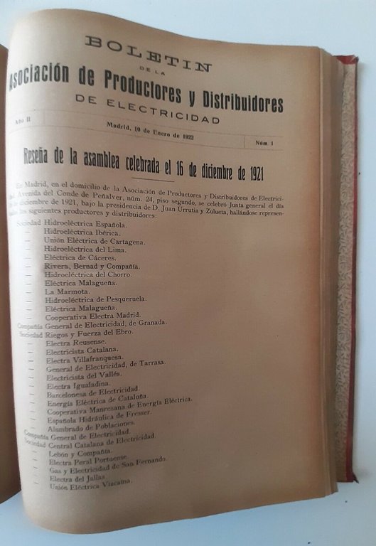 LA ENERGIA ELECTRICA REVISTA GENERAL DE ELECTRICIDAD ANO XXV ANNATA …