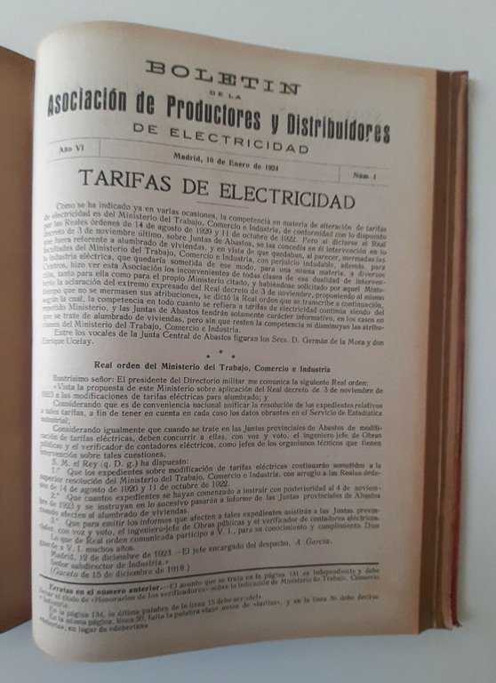 LA ENERGIA ELECTRICA REVISTA GENERAL DE ELECTRICIDAD ANO XXV ANNATA …