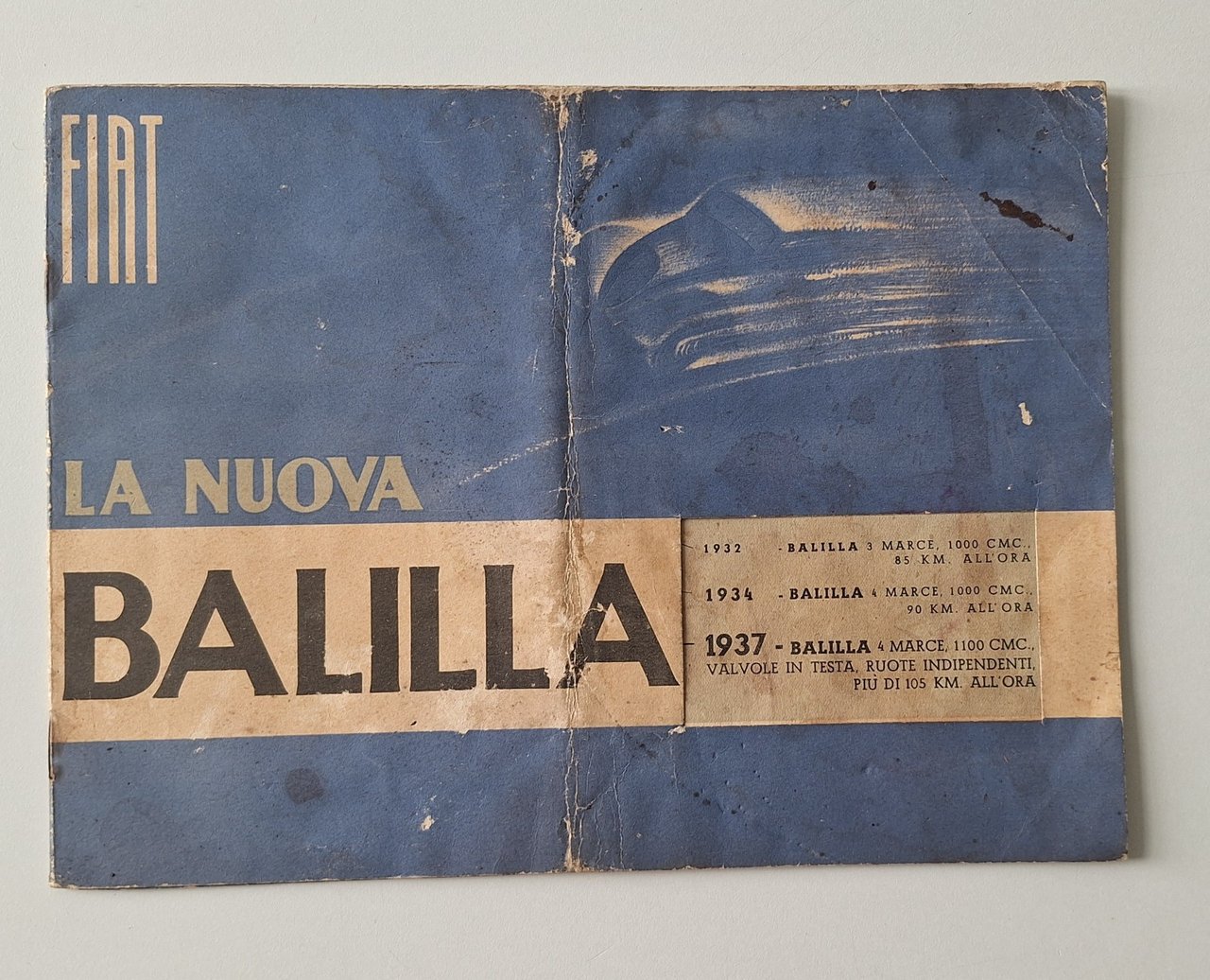 LA NUOVA BALILLA FIAT BROCHURE 1937 | Immagine principale