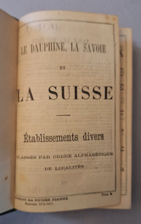 LE DAUPHINE LA SAVOIE ET LA SUISSE GUIDES DIAMANT A.ET …