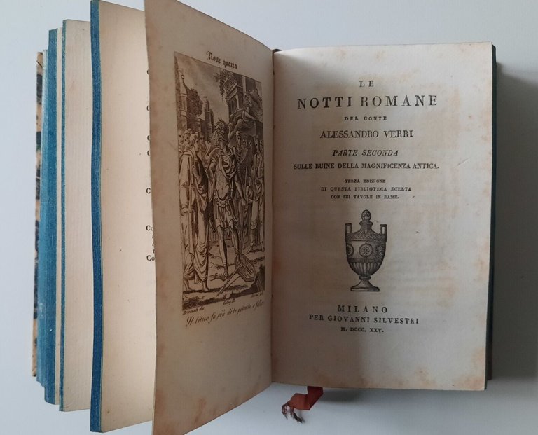 LE NOTTI ROMANE DEL CONTE ALESSANDRO VERRI MILANO SILVESTRI 1825