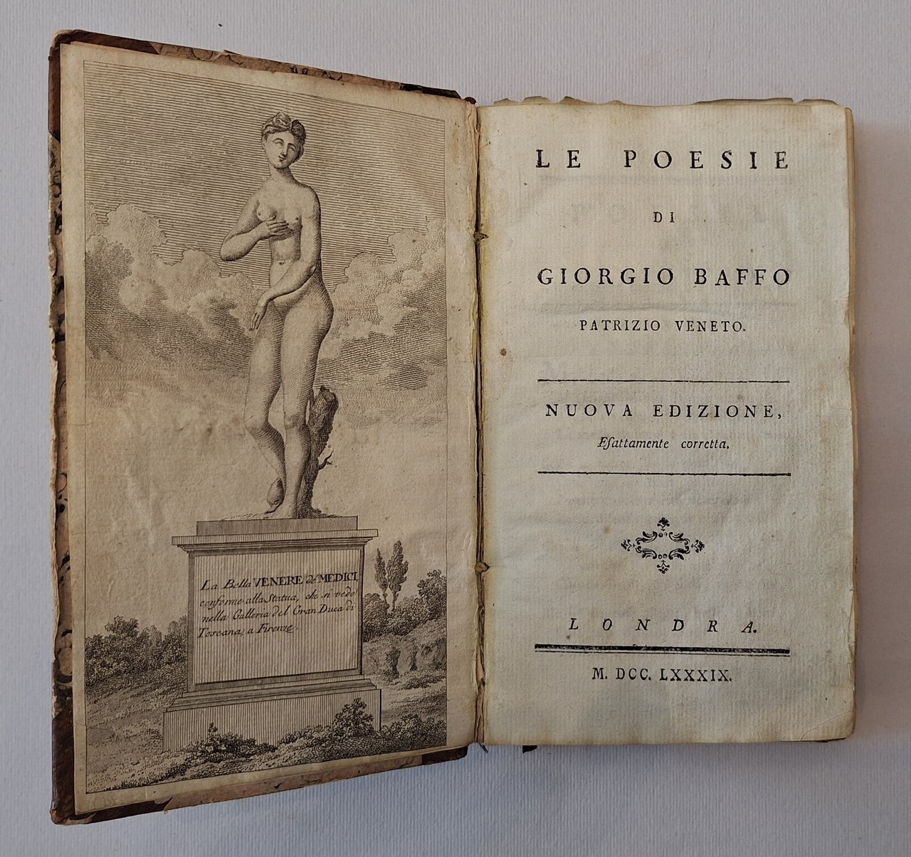 LE POESIE DI GIORGIO BAFFO PATRIZIO VENETO NUOVA EDIZIONE LONDRA …