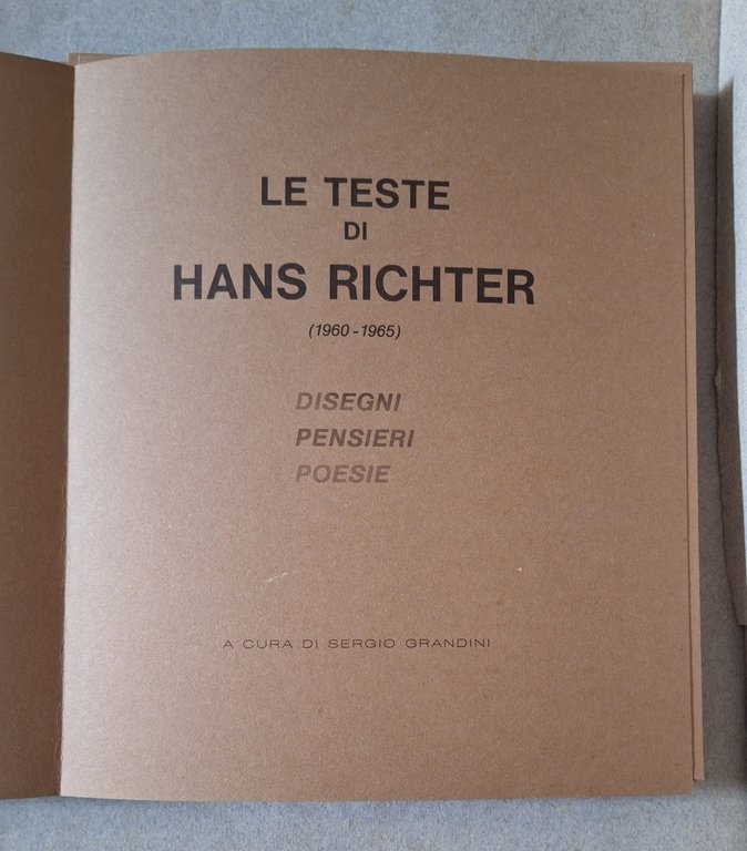 LE TESTE DI HANS RICHTER ED. GIULIO TOPI 1977