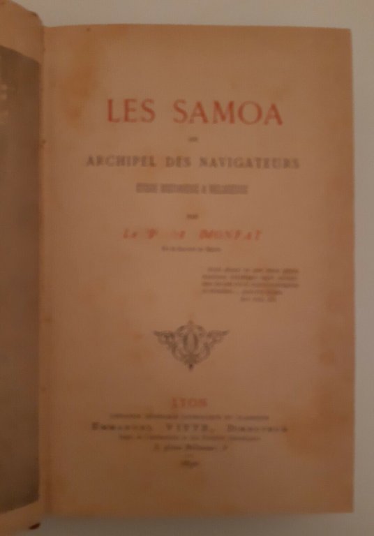 LES SAMOA OU ARCHIPEL DES NAVIGATEURS PAR LE P. A. …