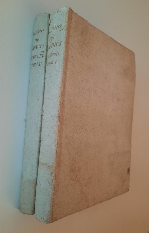 LIBRO DE' GIUDICI ESPOSTO IN SAGRE LEZIONI G. MARCHETTI V. …