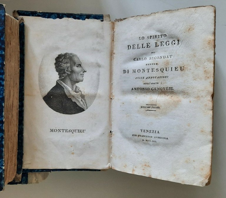 LO SPIRITO DELLE LEGGI DI MONTESQUIEU VENEZIA PER F. ANDREOLA …