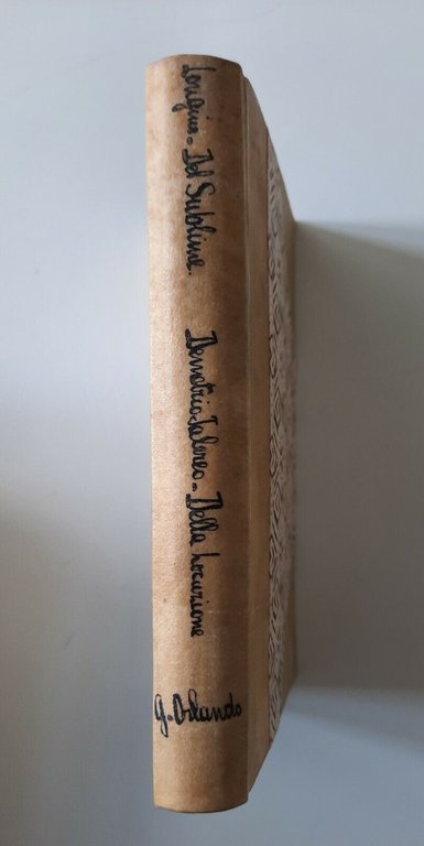 LONGINO DEL SUBLIME DEMETRIO FALEREO DELLA LOCUZIONE MILANO G. SILVESTRI …