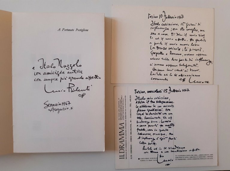 LUCIO RIDENTI LA DUSE MINORE G. CASINI 1966 AUTOGRAFATO