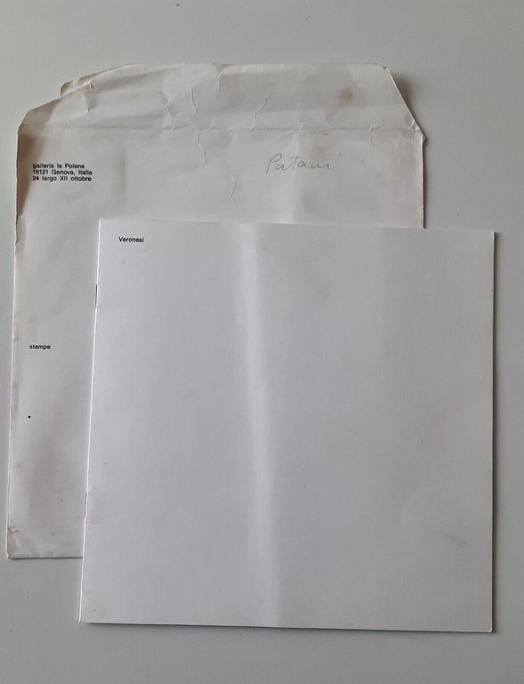 LUIGI VERONESI PROPOSTA PER UNA RICERCA SU SUONO E COLORE GALL. LA POLENA 1972