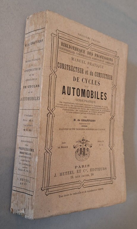 MANUEL CONSTRUCTEUR CONDUCTEUR DE CYCLES ET AUTOMOBILES GRAFFIGNY HETZEL