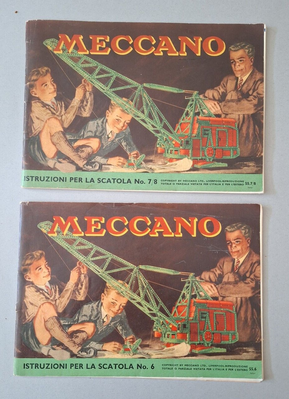MECCANO ISTRUZIONI PER LA SCATOLA N. 6 - 7/8