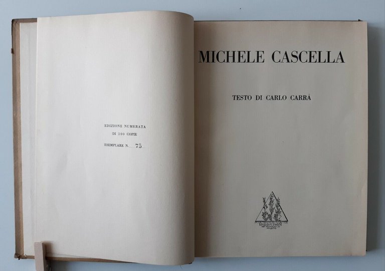 MICHELE CASCELLA TESTO DI CARLO CARRA' EDIZIONI D'ARTE