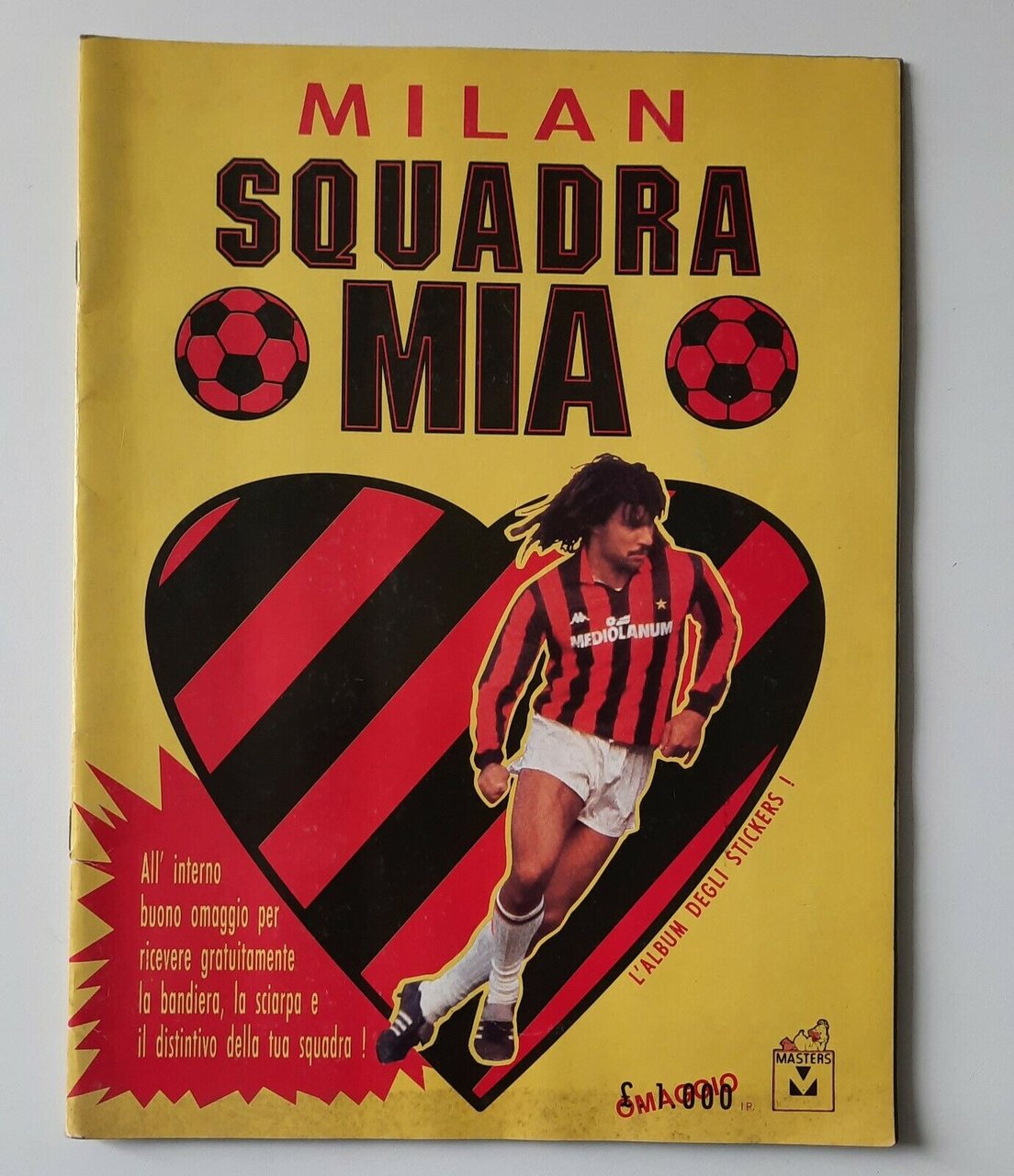 MILAN SQUADRA MIA ALBUM FIGURINE STICKERS MASTERS 1990 SCOMPLETO