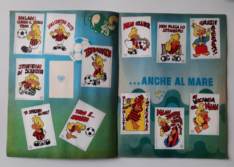 MILAN SQUADRA MIA ALBUM FIGURINE STICKERS MASTERS 1990 SCOMPLETO