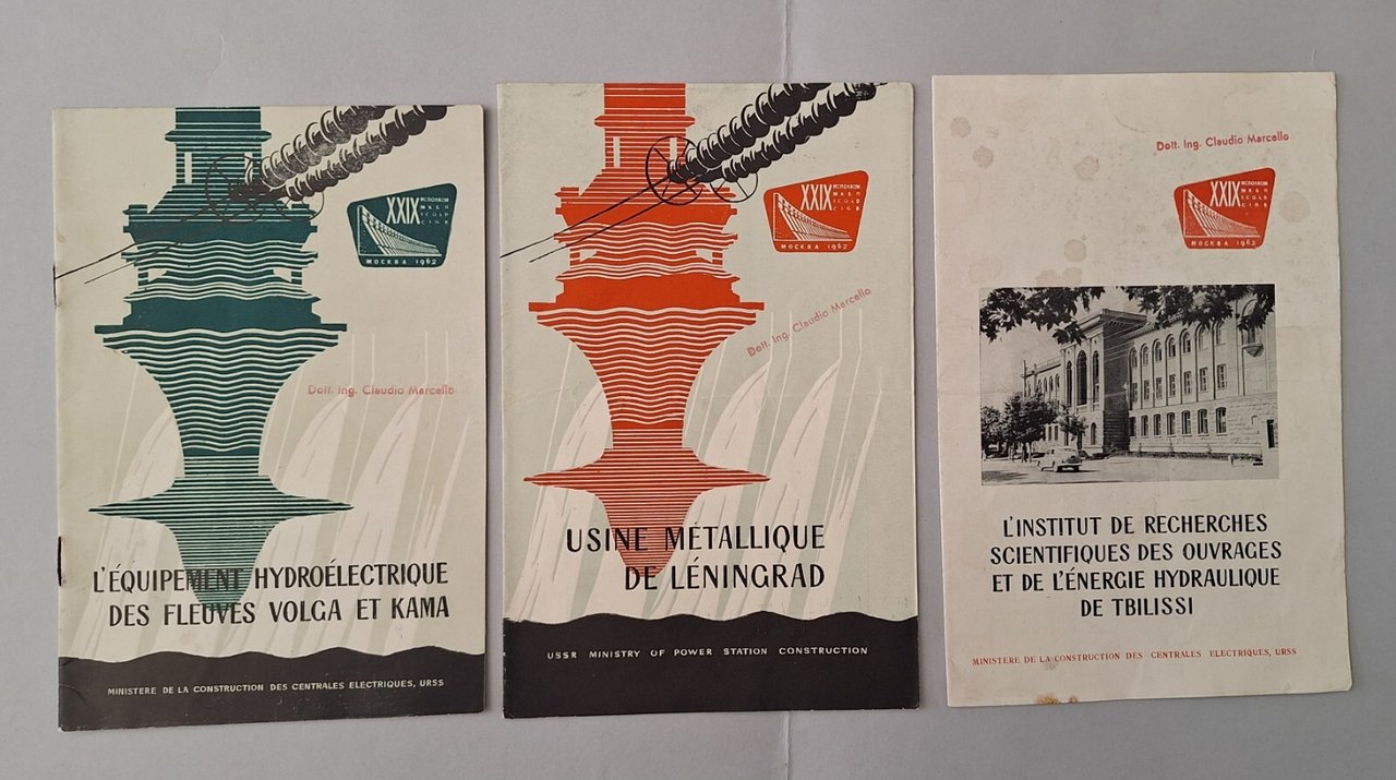 MINISTERE DE LA CONSTRUCTION CENTRALES ELECTRIQUES URSS 1962