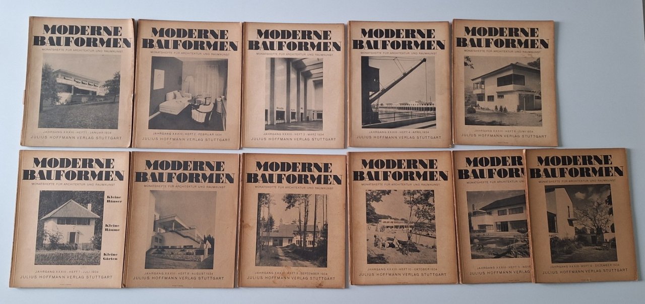 MODERNE BAUFORMEN ANNATA 1934 11 NUMERI