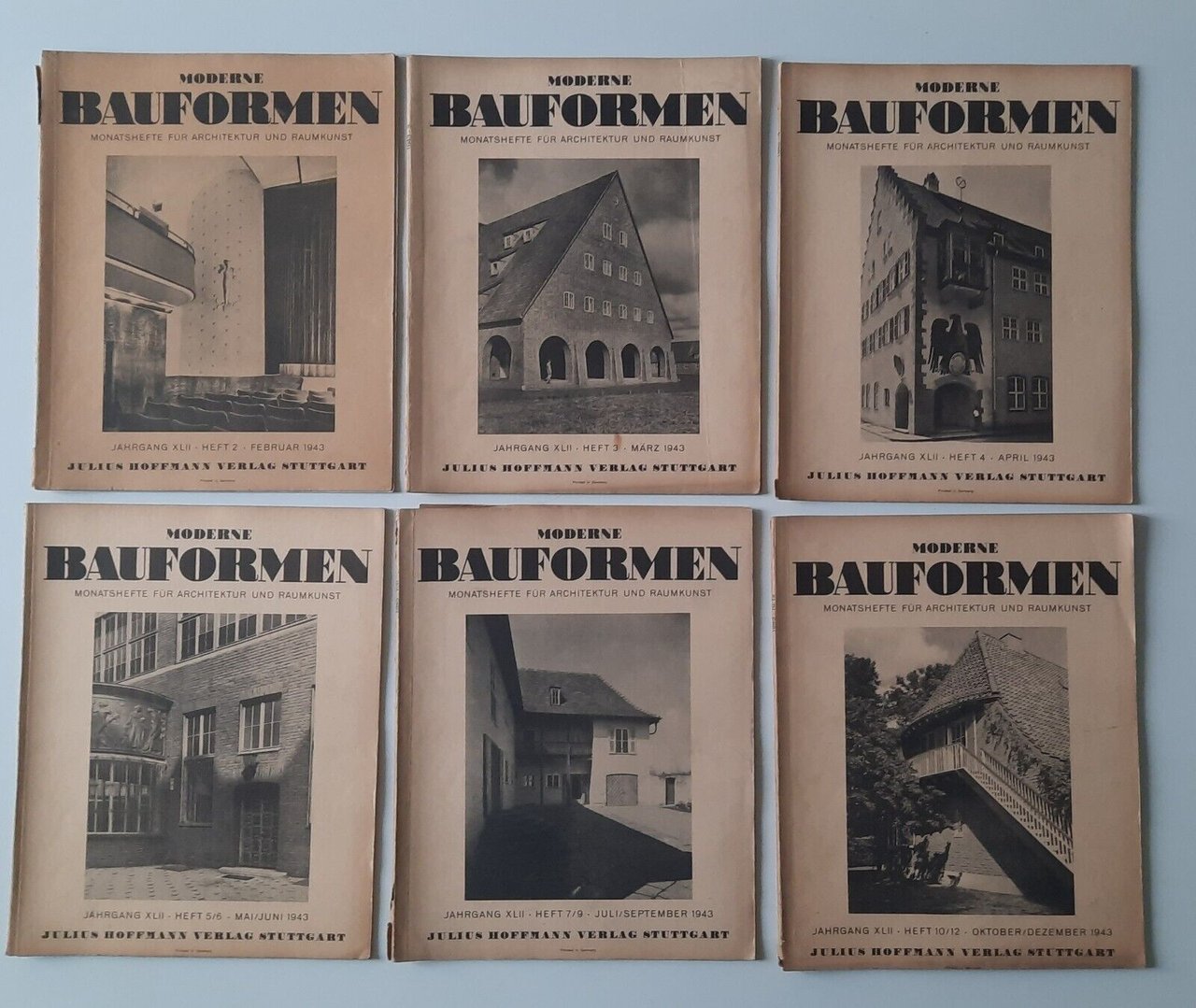 MODERNE BAUFORMEN RIVISTA N. 2 - 3- 4- 5/6 - …