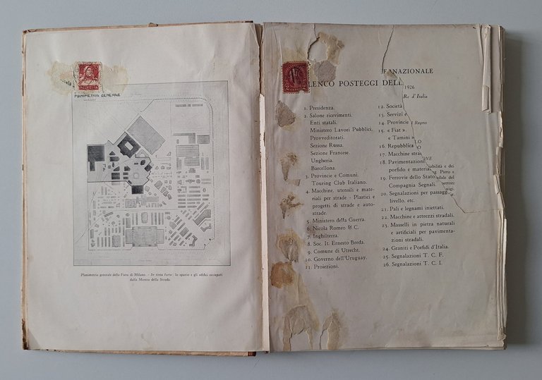 MOSTRA INTERNAZIONALE DELLA STRADA MILANO SETTEMBRE 1926 BESTETTI TUMINELLI