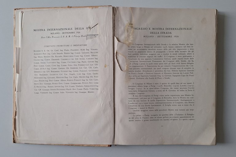 MOSTRA INTERNAZIONALE DELLA STRADA MILANO SETTEMBRE 1926 BESTETTI TUMINELLI