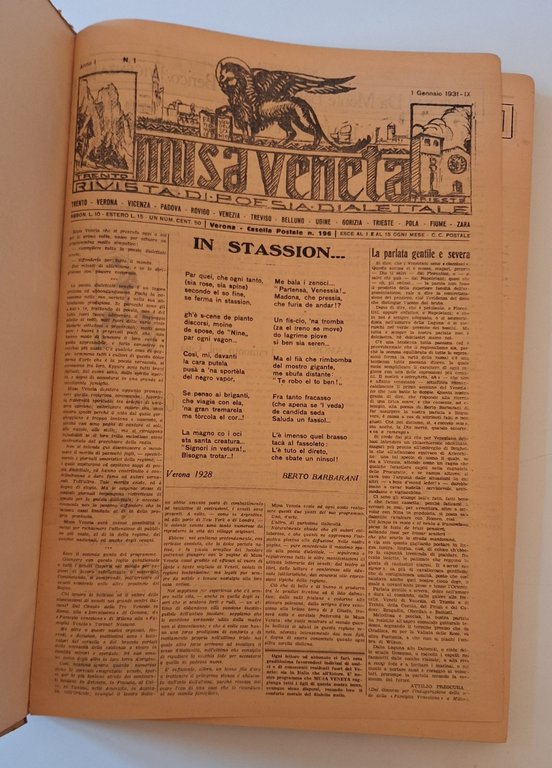 MUSA VENETA RIVISTA DIALETTALE DEL TEATRO VENETO ANNATA 1° - …