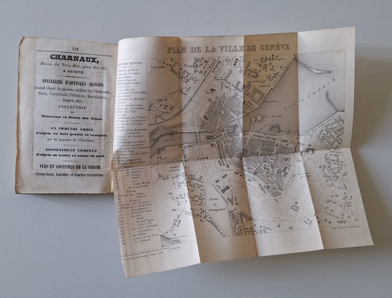 NOUVEAU GUIDE DE L'ETRANGER A GENEVE EN 1862 JULLIEN FRERES