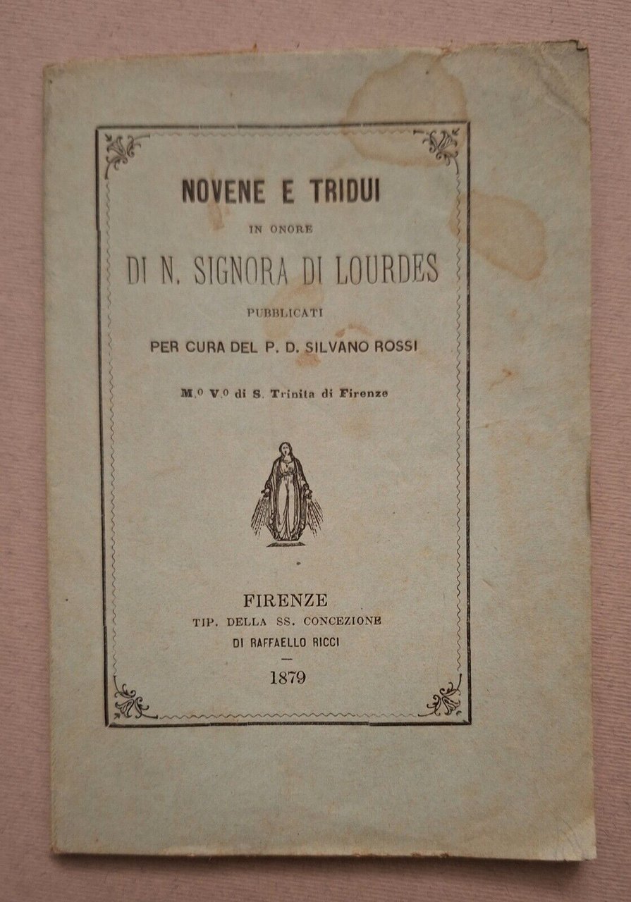 NOVENE E TRIDUI IN ONORE DI N. SIGNORA DI LOURDES …