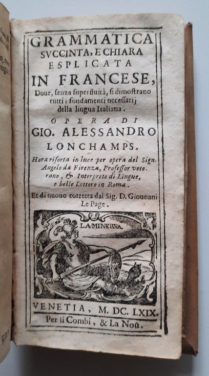 NOVISSIMA GRAMMATICA ITALIANA FRANZESE E SPAGNUOLA IN VENETIA 1669 PER …