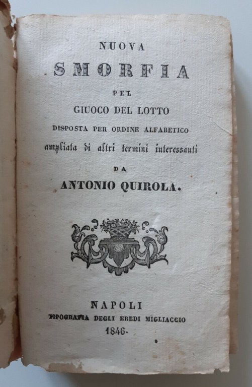 NUOVA SMORFIA PER GIUOCO DEL LOTTO DA ANTONIO QUIROLA NAPOLI …