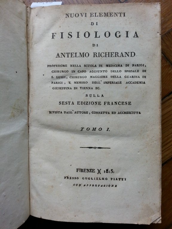 NUOVI ELEMENTI DI FISIOLOGIA DI ANTELMO RICHERAND FIRENZE G. PIATTI …