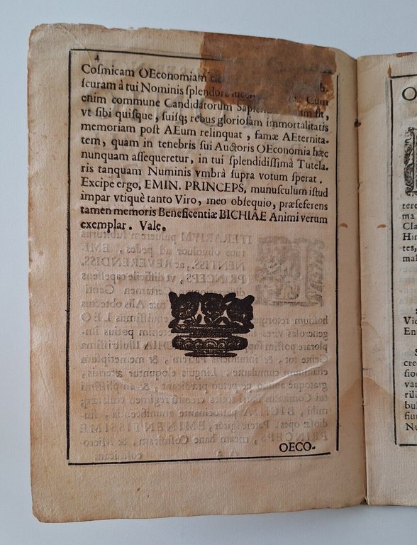 OECONOMIA COSMICA MICROCOSMICA IULIO HIERONIMO BANDIERA SENIS TYP PUBLICI 1690