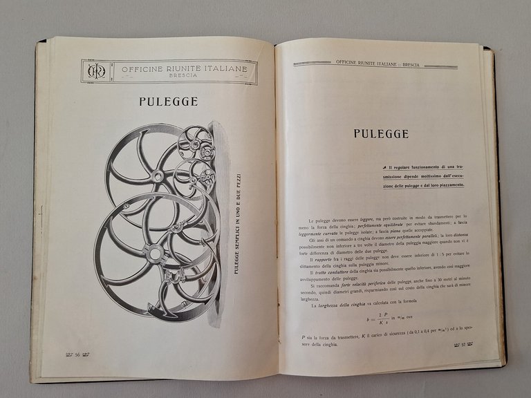 OFFICINE RIUNITE ITALIANE MOLINI TRASMISSIONI PASTIFICI 1913-1927-1915