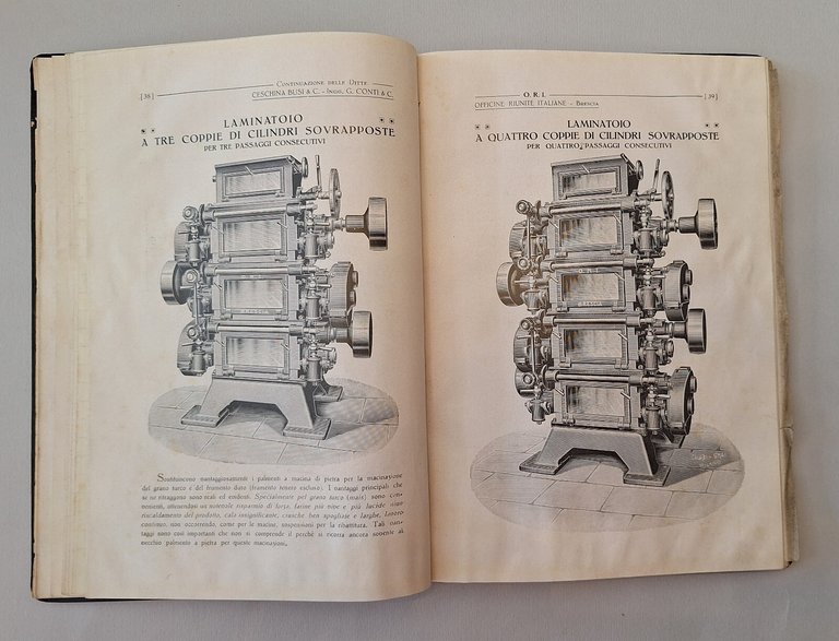 OFFICINE RIUNITE ITALIANE MOLINI TRASMISSIONI PASTIFICI 1913-1927-1915