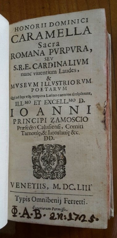 ONORIO CARAMELLA SACRA ROMANA PURPURA VENEZIA FERRETTI 1653