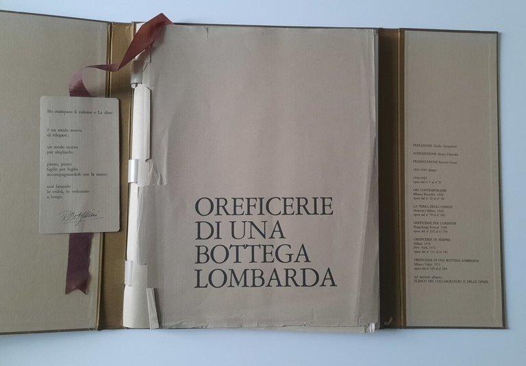 OREFICERIE DI UNA BOTTEGA LOMBARDA ROMOLO GRASSI CAPELLINI 1974