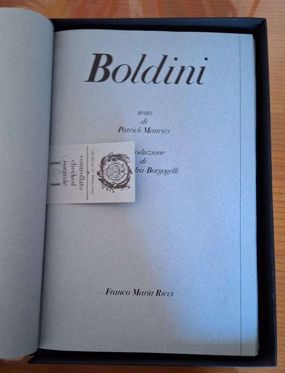 P. MAURIES BOLDINI I SEGNI DELL'UOMO FRANCO MARIA RICCI 1987