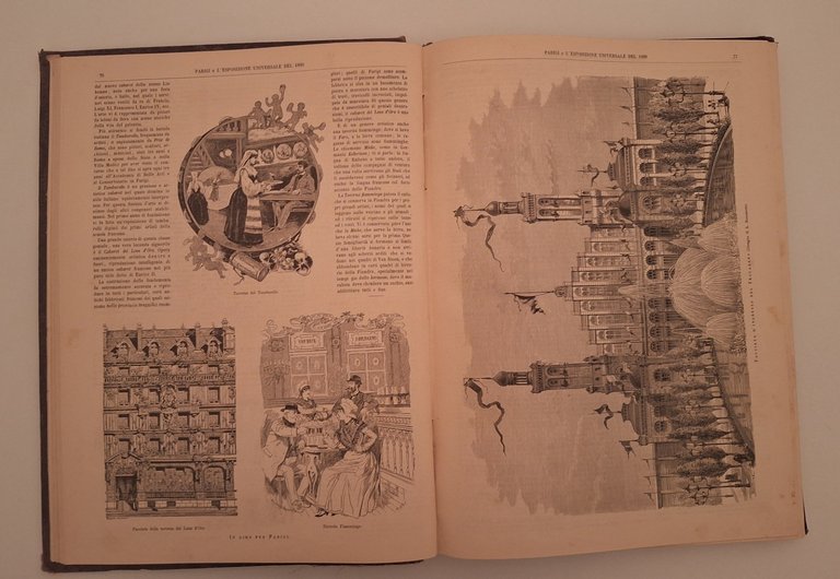 PARIGI E L'ESPOSIZIONE UNIVERSALE 1889 FRATELLI TREVES 1890