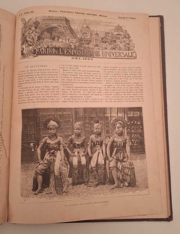 PARIGI E L'ESPOSIZIONE UNIVERSALE 1889 FRATELLI TREVES 1890