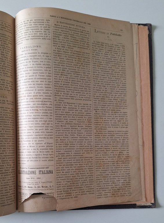 PARIGI E L'ESPOSIZIONE UNIVERSALE DEL 1889 MILANO TREVES 1890