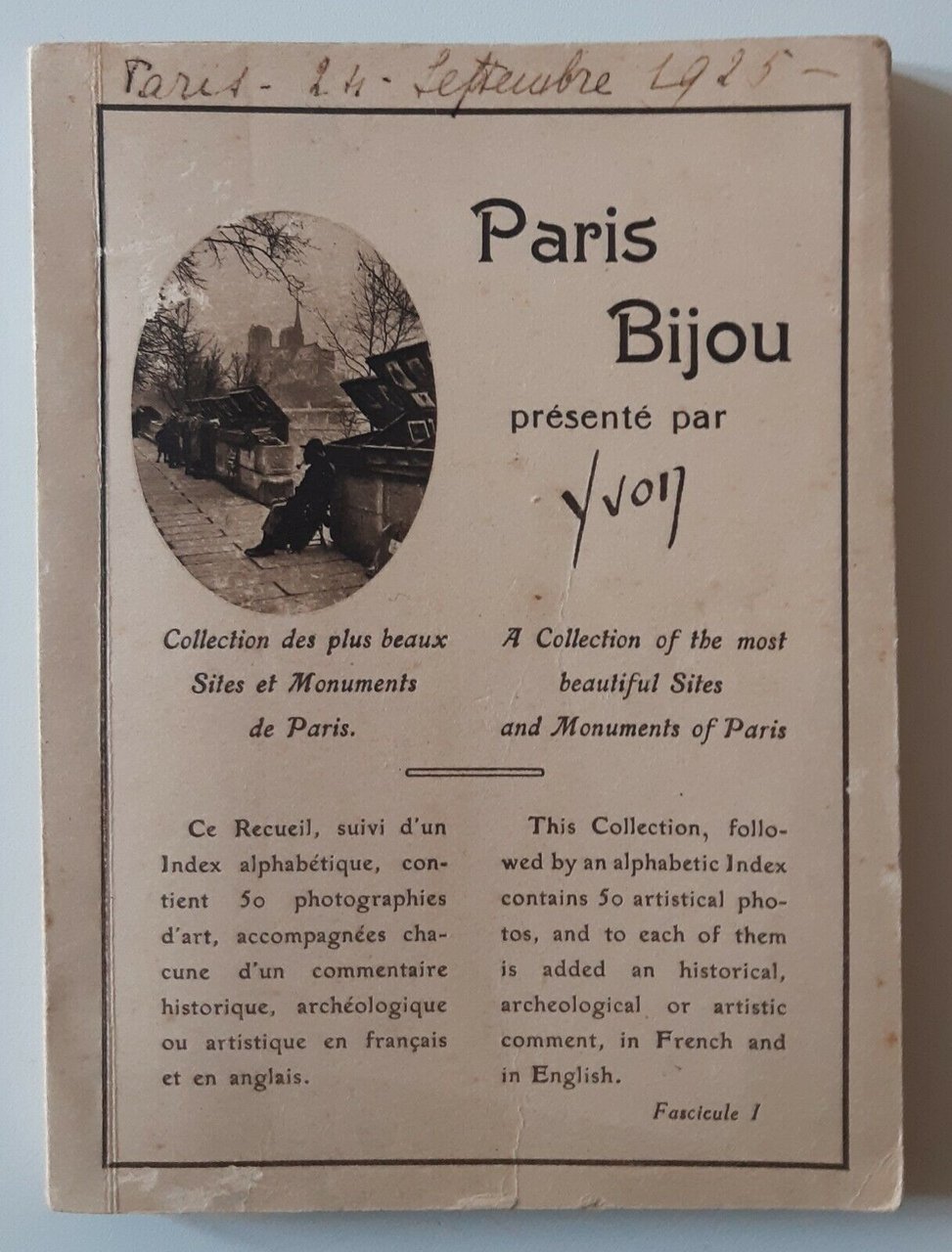 PARIS BIJOU YVON ED. 1925