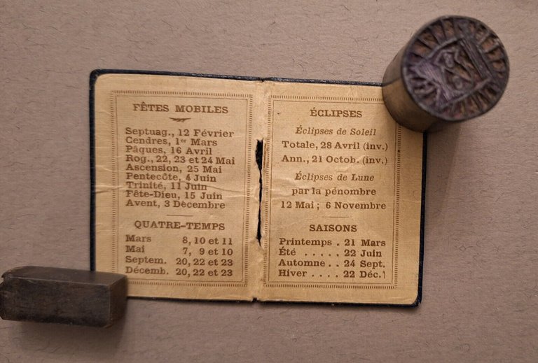 PETIT ALMANACH / CALENDRIER DAL 1901 AL 1930 PAPETERIE CACHE …