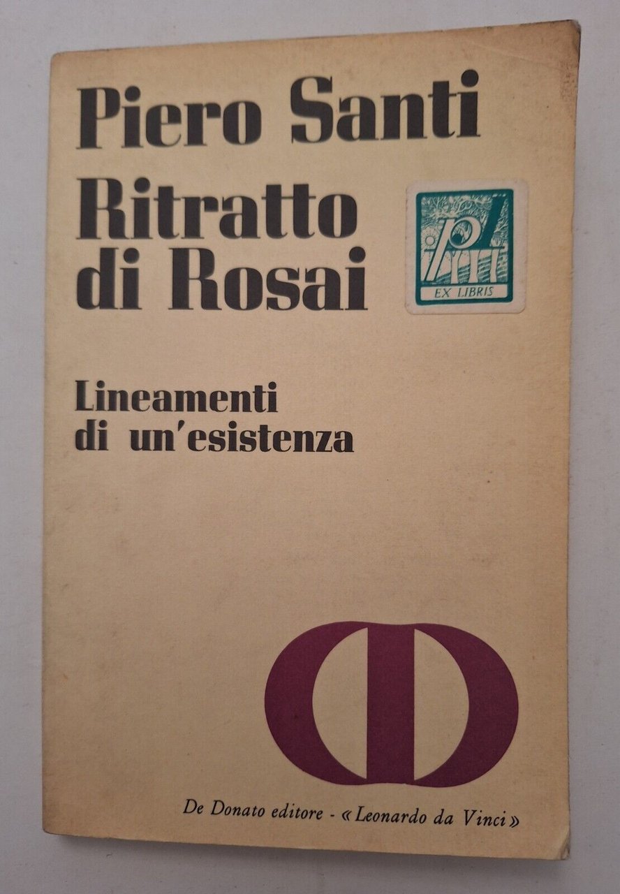 PIERO SANTI RITRATTO DI ROSAI DE DONATO 1966