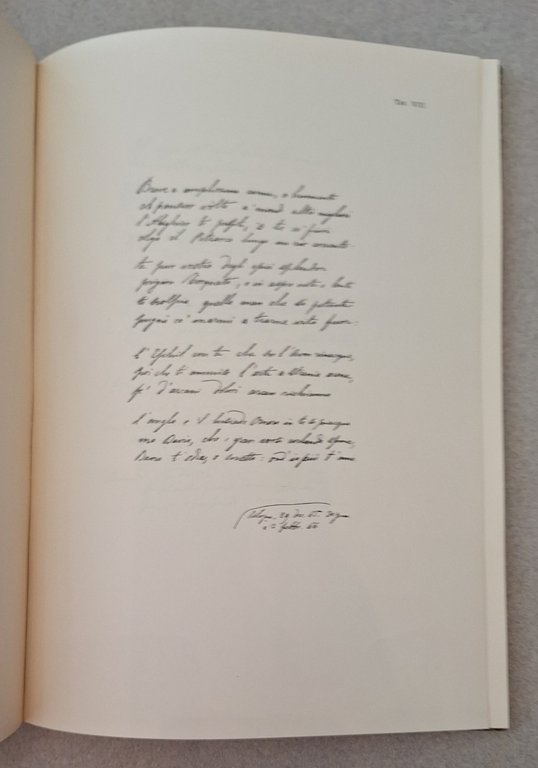 POESIE DI GIOSUE' CARDUCCI NEI LORO AUTOGRAFI ZANICHELLI 1950