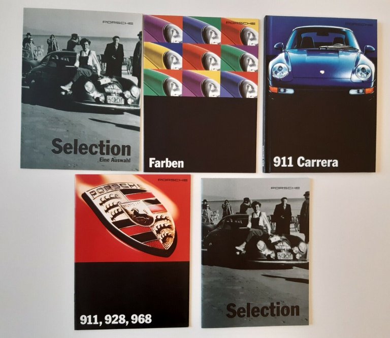 PORSCHE 911 928 968 BROCHURE 5 VOLUMI