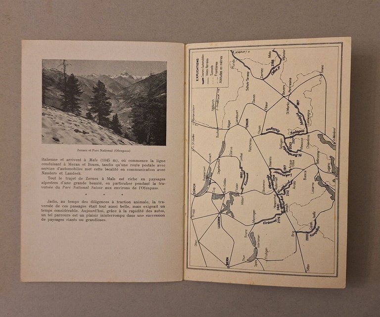 POSTES ALPESTRES SUISSES COURSES D'AUTOMOBILES TRAVERS COLS ALPESTRES 1921 (?)