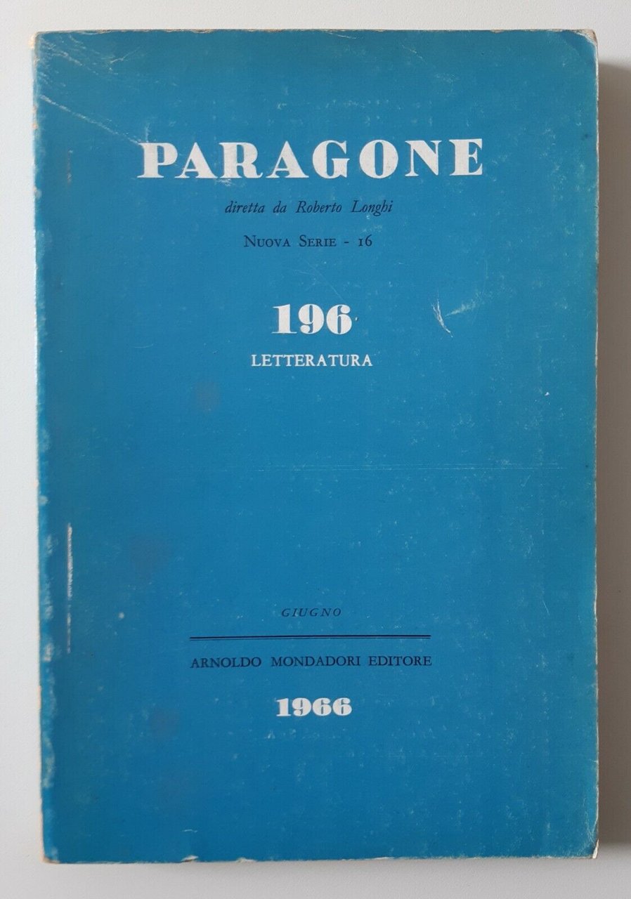 R. LONGHI PARAGONE MONDADORI ED. 1966