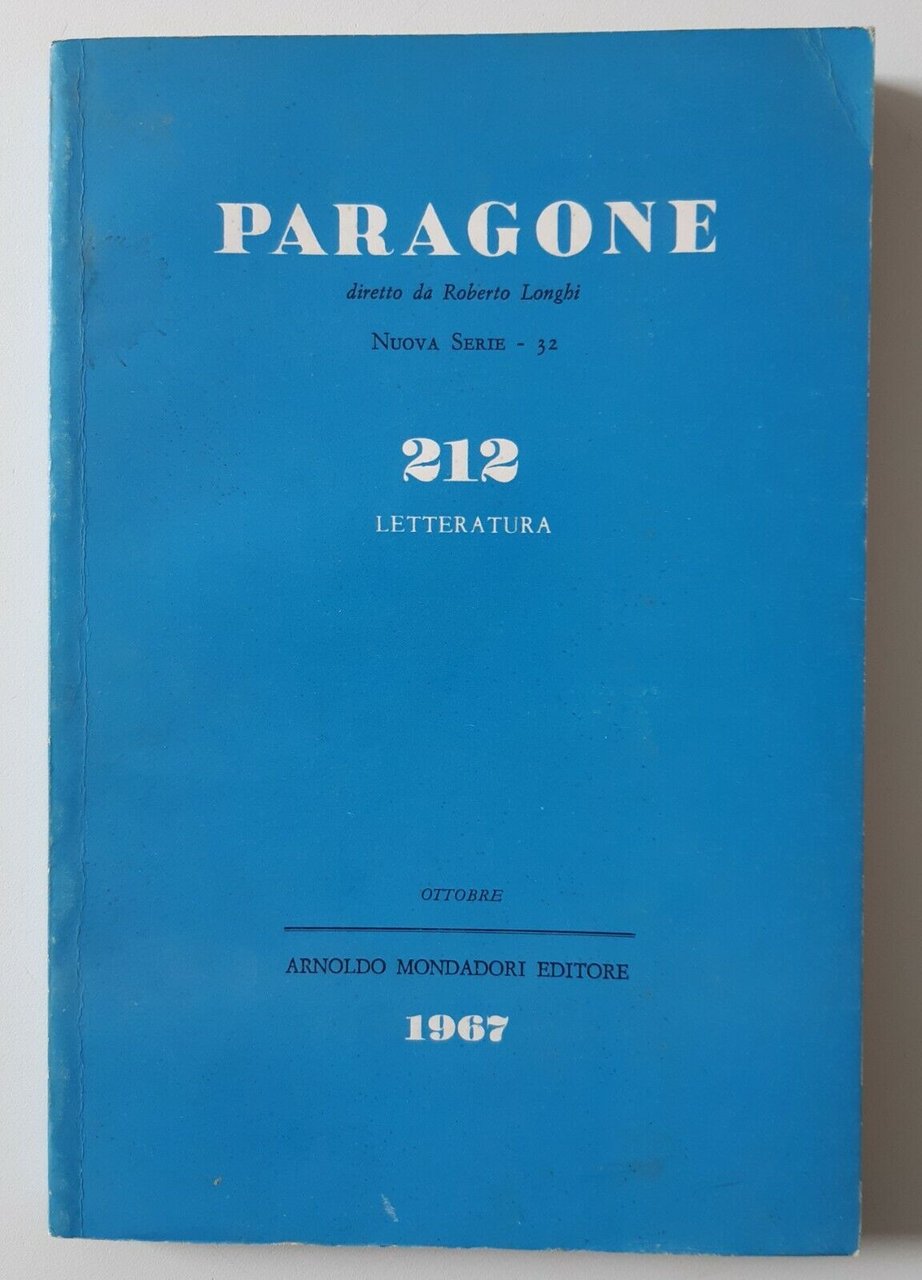 R. LONGHI PARAGONE MONDADORI ED. 1967