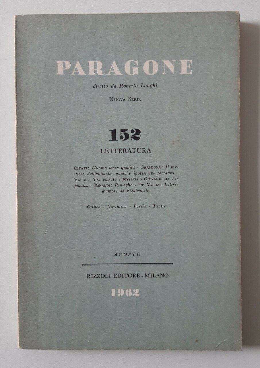 R. LONGHI PARAGONE RIZZOLI ED. 1962