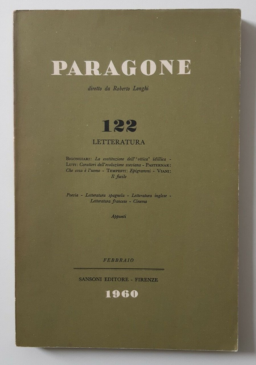R. LONGHI PARAGONE SANSONI ED. 1960