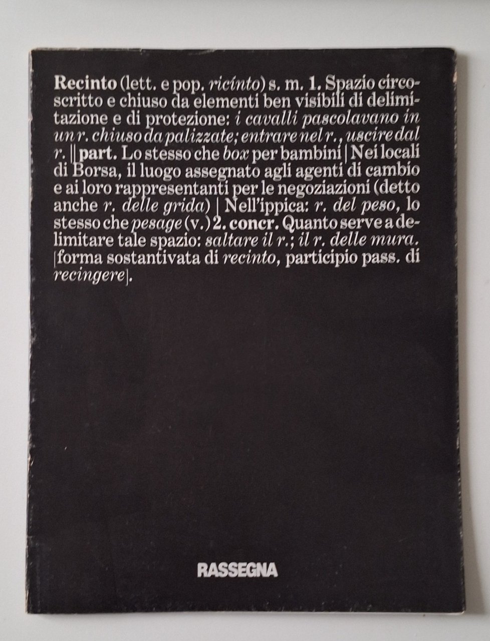 RASSEGNA RIVISTA DI ARCHITETTURA NUMERO ZERO | Immagine principale